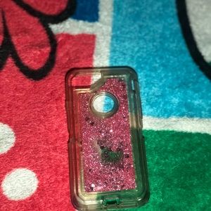 Pink glitter case